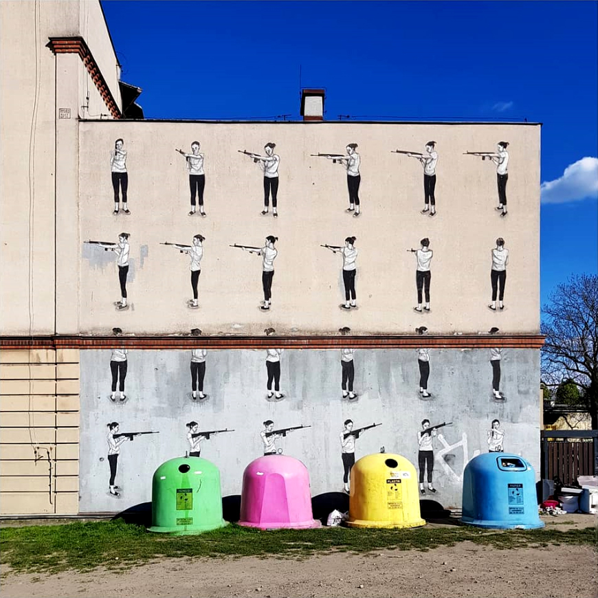 Katowice, ul.Gliwicka 85, mural Hyuro