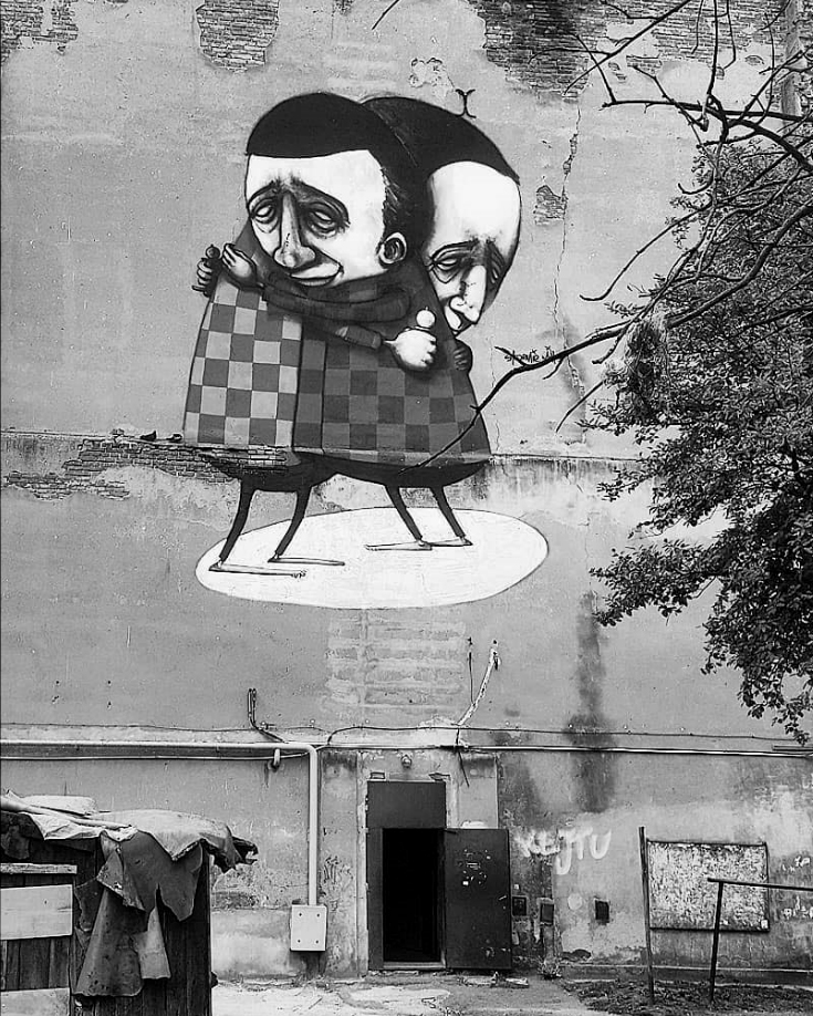 Łódź, ul.Młynarska 2, mural Stormie Mills