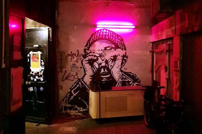 Tel Aviv, graffiti w klubie muzycznym Teder