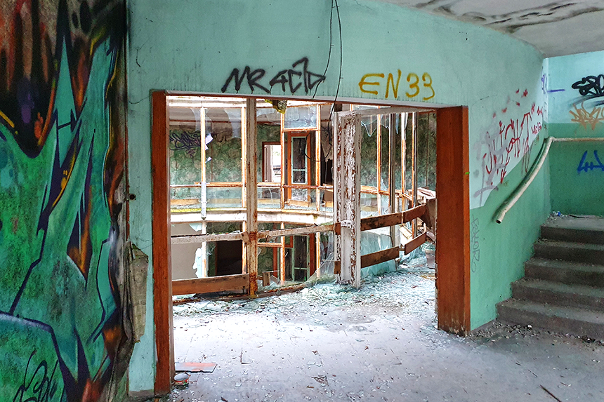 Dawny ośrodek wypoczynkowy Okrąglaki w Miałkówku