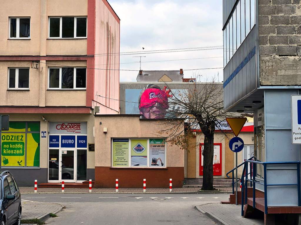 Silence Is Healthy II - mural Sepe w Sochaczewie, który powstał w ramach akcji Sochaczew jak malowany